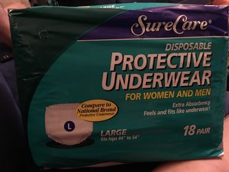 Protective underwear 3 pack 18 pads for $10 each