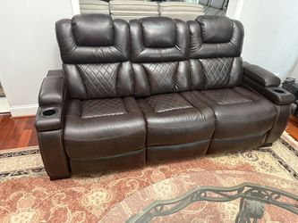 3 Black Sofa