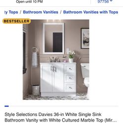 New 36 Inch Bathroom Vanity With Top And Sink And Mirror 