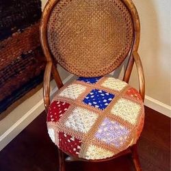 Vintage Rattan Bentwood Accent Crochet Chair just $10