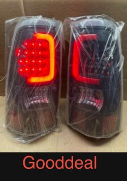 #10 BRAND NEW 2003-2007 Chevy Silverado GMC Sierra Black Red LED Bar Taillight Pair