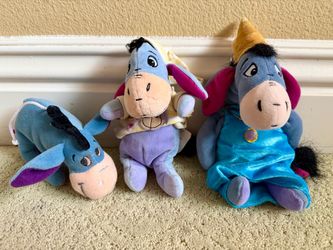 Disney Vintage Eeyore Lot OF 3 Mini Plush