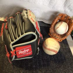 Rawlings Kids Baseball Glove Size 9 .5 “ Pattern