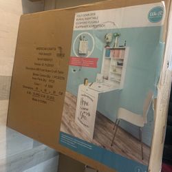 We R Memory Keepers White Fold Down Table Desk