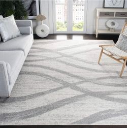 Cream/Grey Rectangle Area Rug