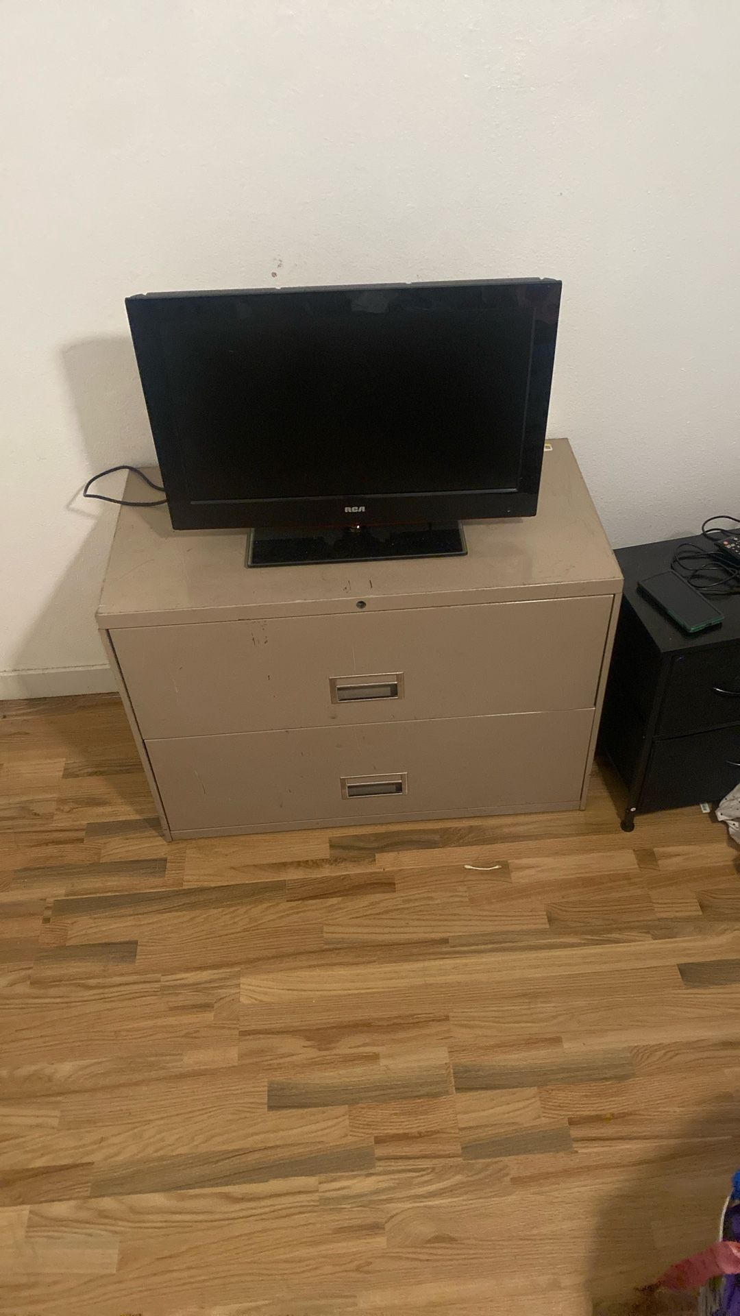 Tv And filing Cabinet