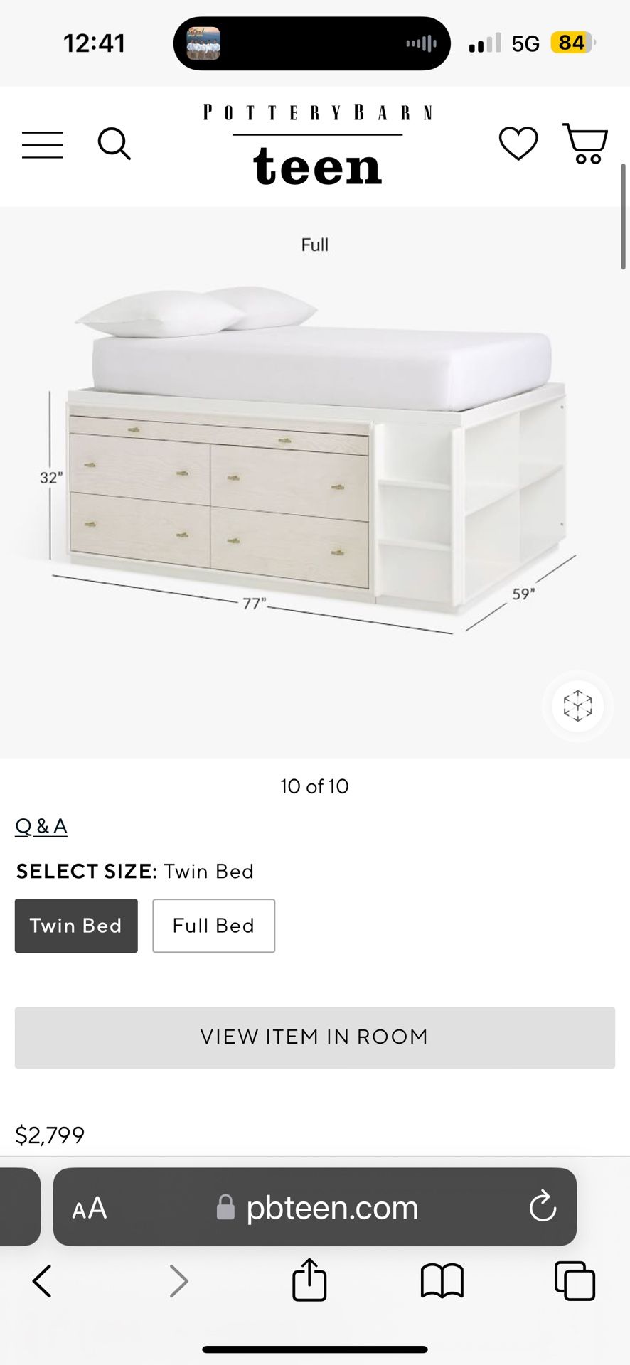 West Elm X pbt Modernist Captain's Bed