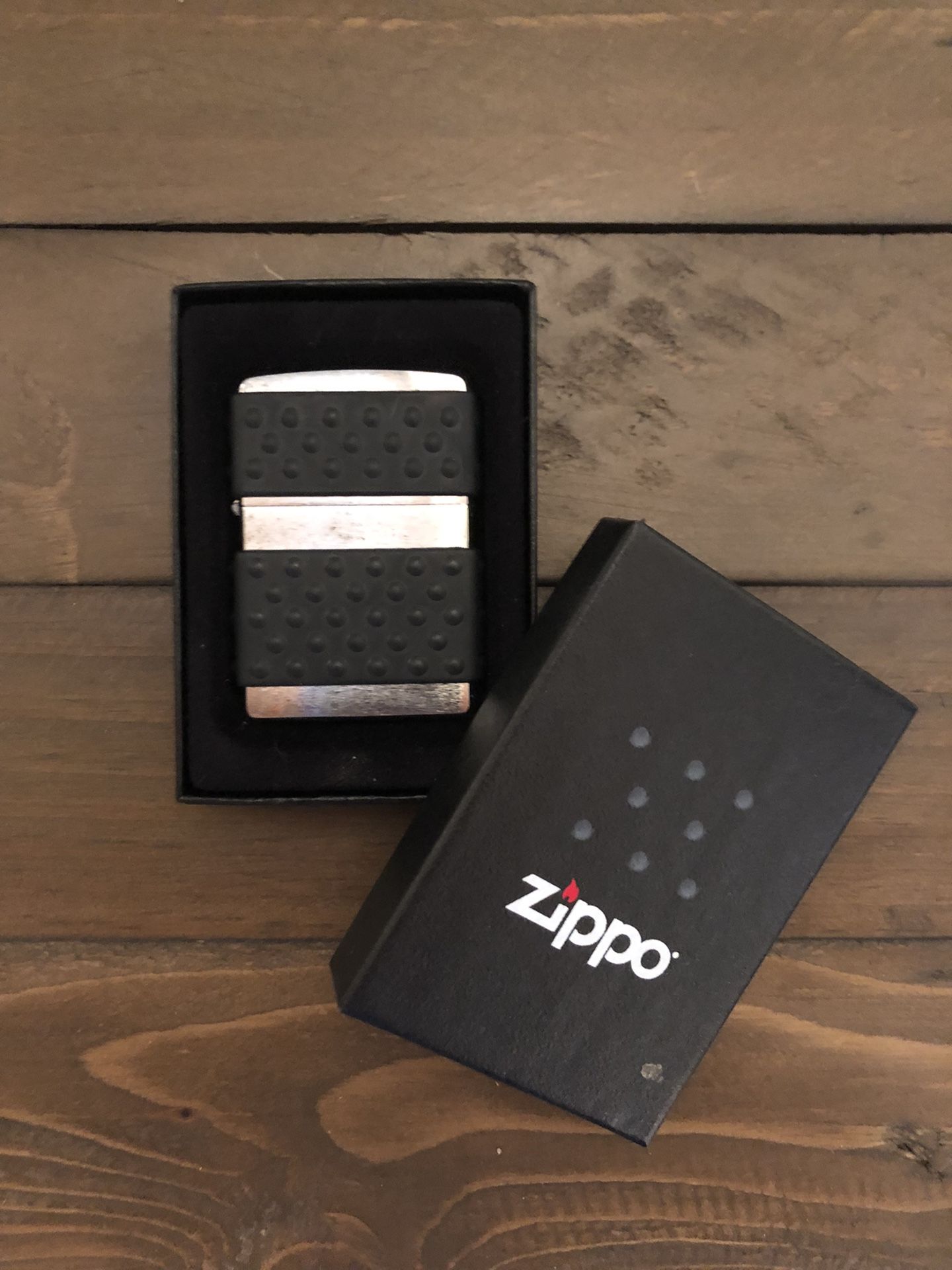Zippo Lighter Wind proof Zip Guard Brushed Chrome New In Box