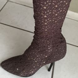 Woven Boots See Through Size 7 Like New