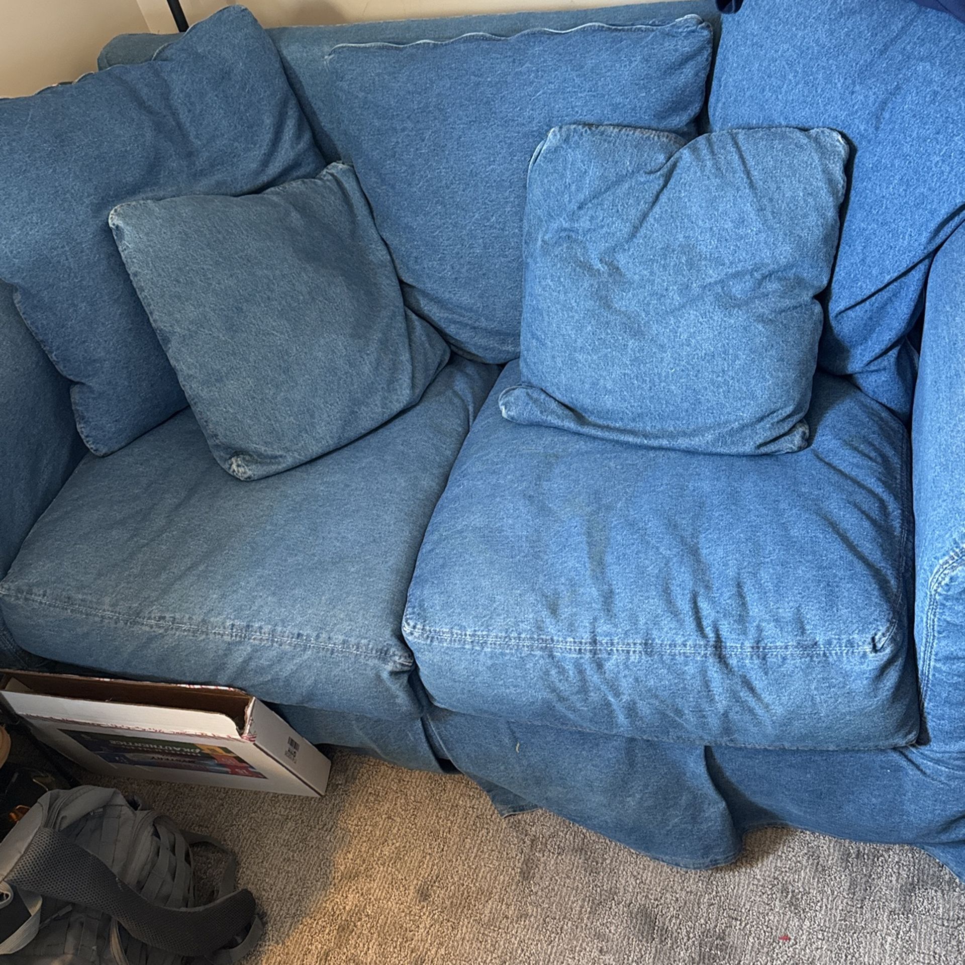 Denim Loveseat