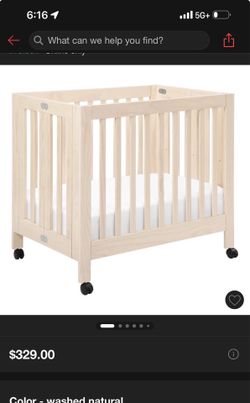 Babyletto Origami Mini Crib Washed Natural