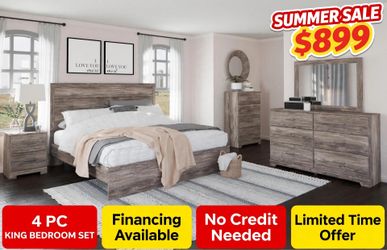4 PC KING BEDROOM SET