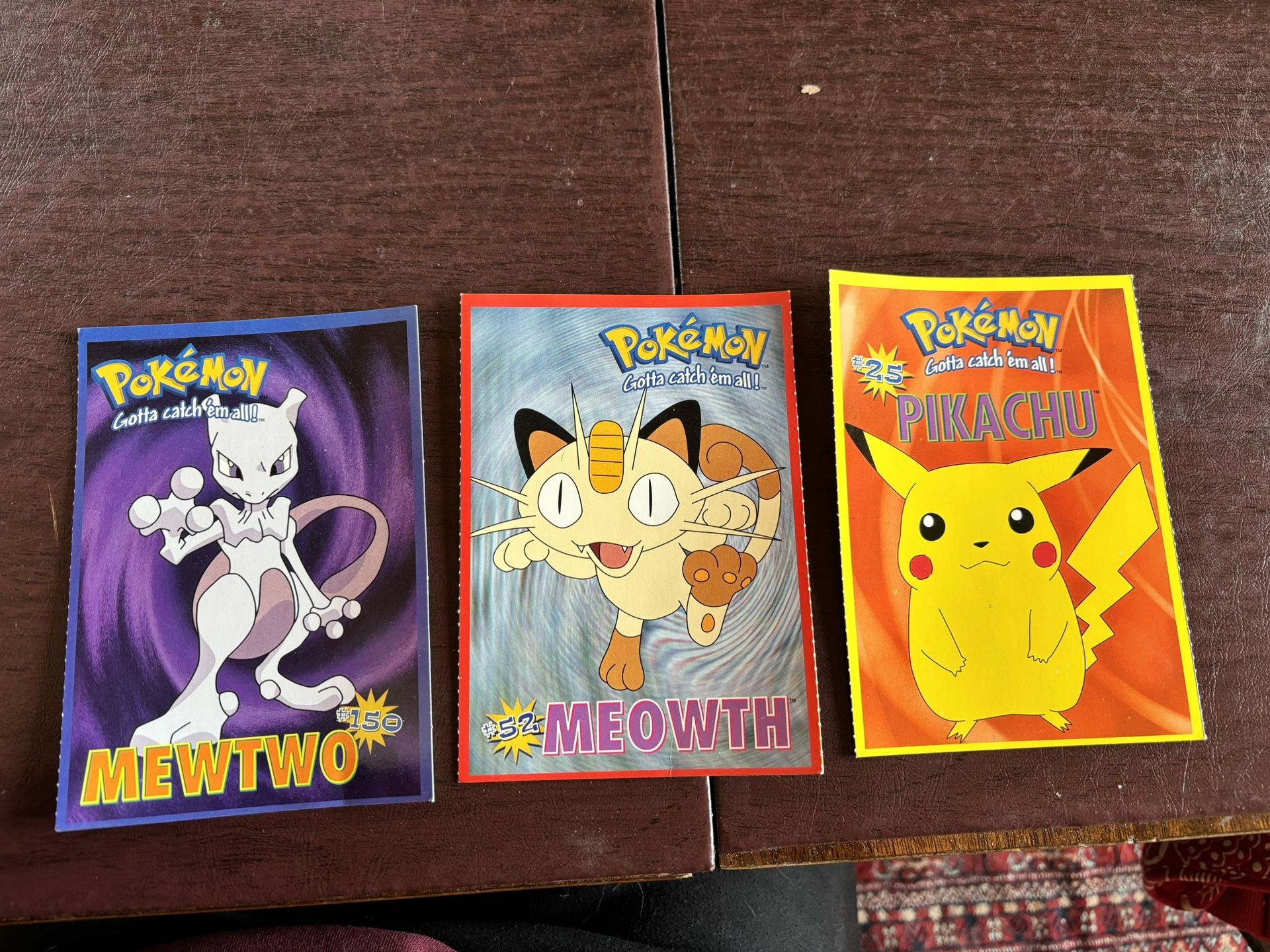 Pokémon Vintage NWOT Collectible Set Of 3 Postcards