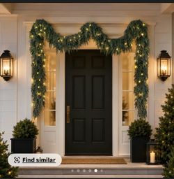 Pre-Lit Artificial Christmas Garland with Lights