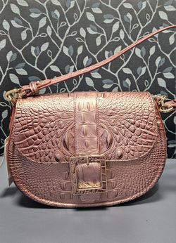 NWT $365 Brahmin Cynthia Mellow Rose Melbourne Crossbody Leather 
