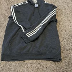 Adidas Gray & White Hoodie