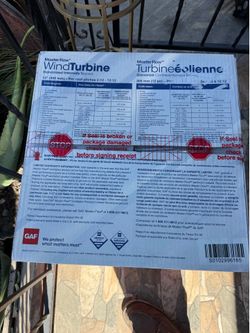 GAF Master Flow WindTurbine (model GIC12WW): 12” galvanized steel