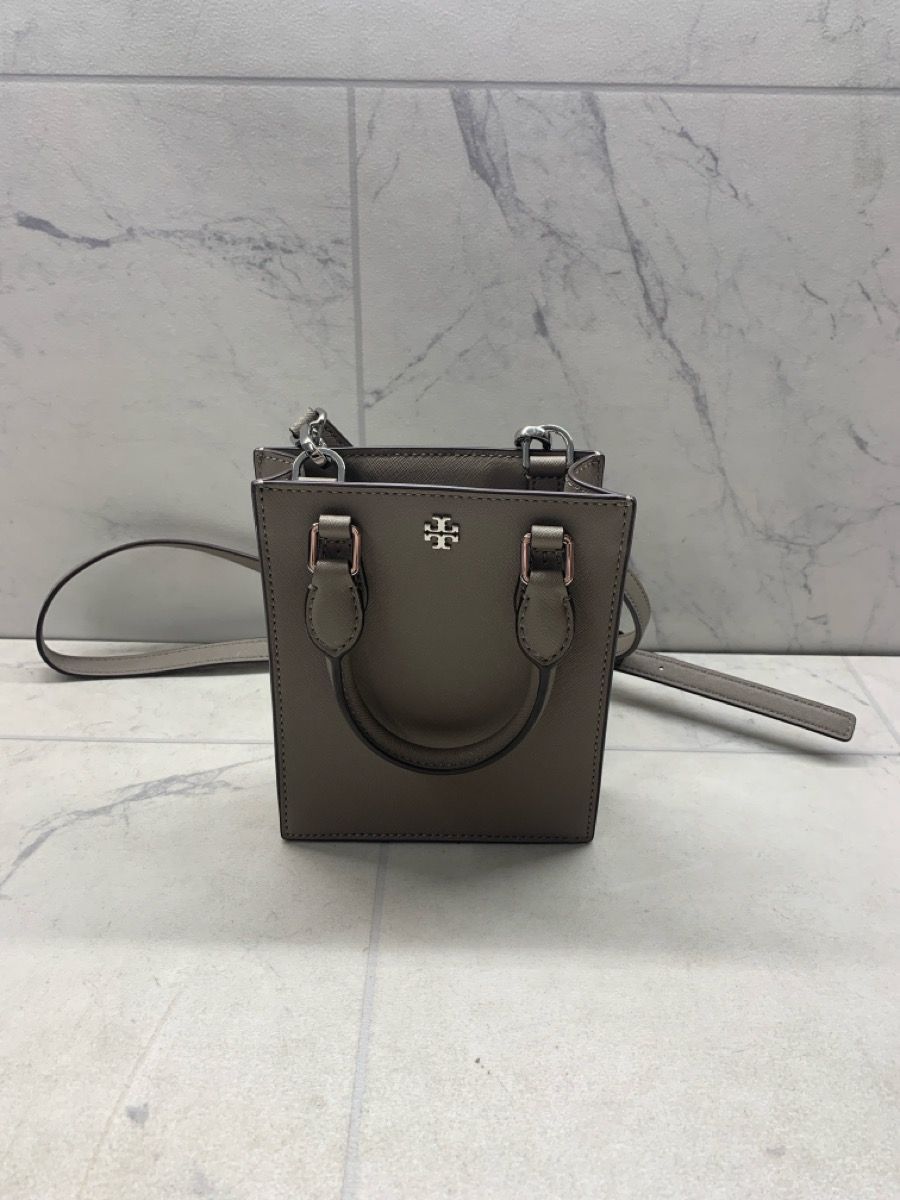 TORY BURCH EMERSON MINI SHOPPER TOTE - GREY (PO1016497)