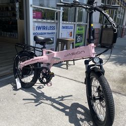 Jasion Folding Electric Bike 28MPH ebike Financing $49 Down Payment