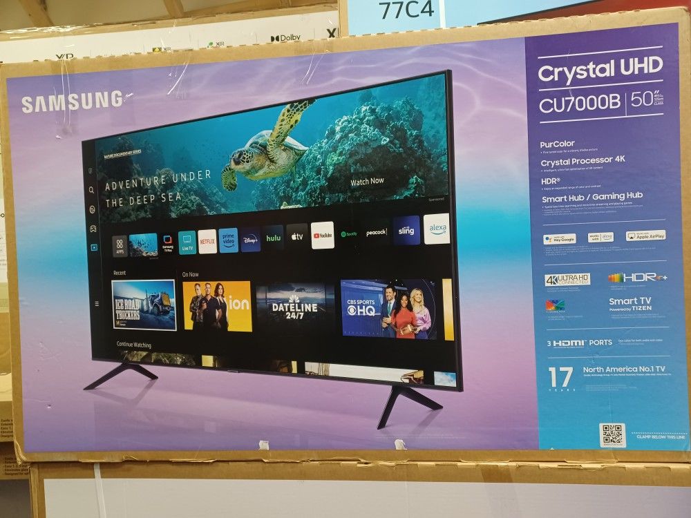 Best Deals. 50" Screen Led Smart 4k By Samsung Crystal Ultra HDTV