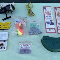 Reels, fishing gear, and fishing hooks and supplies
