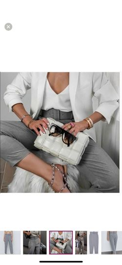 Zara High Waisted Belted Pleated Pants