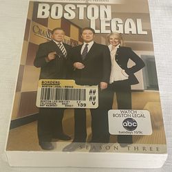 Sealed DVD box set of the television series Boston Legal, Season Three.
