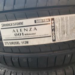 4 Brand New BRIDGESTONE ALENZA RUNFLAT Tires (275%50/20)