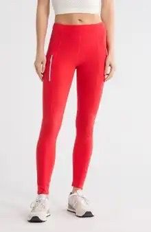 Free people Red High-Waist Athletic Leggings Sz large