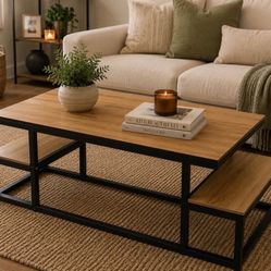 Modern Center Table Storage Shelf