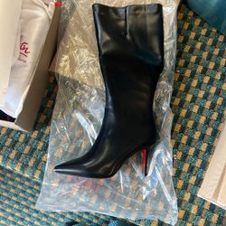 Women's Pointed Toe High Heel Boots Fashion 