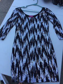 Sequence Metallic Dress