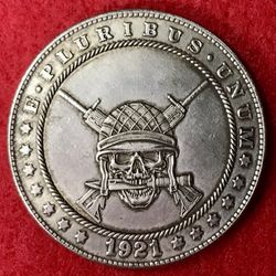 Military Skull Coin. First $20 Offer Automatically Accepted. Shipped Same Day