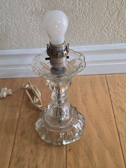 Vintage Antique Glass Table Lamp.