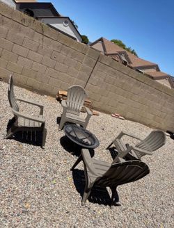 Adirondack Chairs/Fire Pit/Firewood