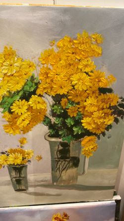 Yellow Floral Art 