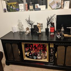 MCM custom bar cabinet