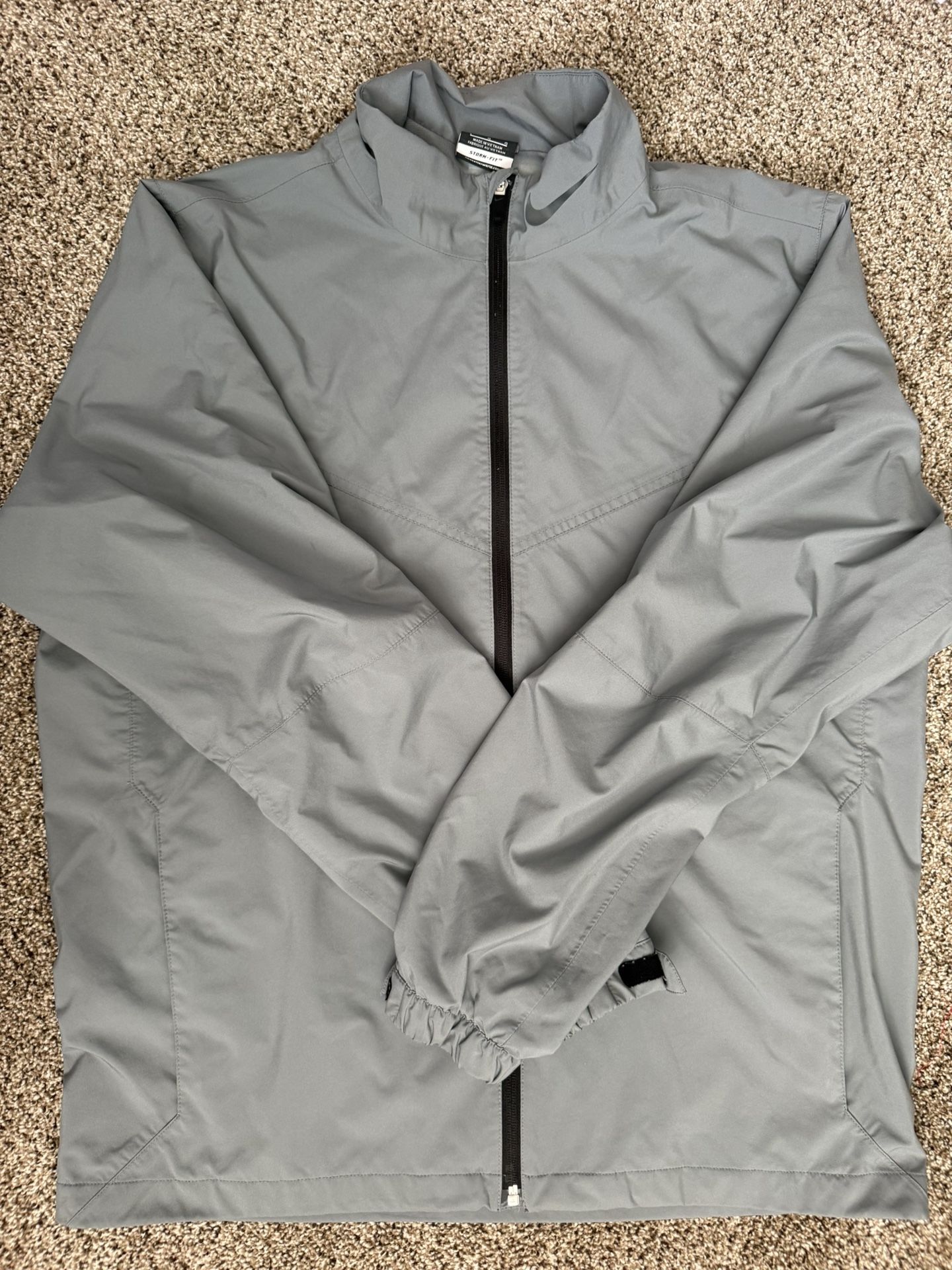 Nike Golf Blue Jacket Storm-Fit Swoosh Full Zip Athletic Men’s Size L