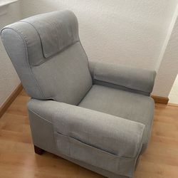 For sale pre-owned but in perfect working condition IKEA MUREN recliner in Remmarn light gray.