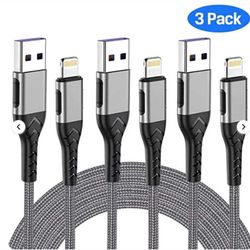 $8   3 Pack 3/6 Feet Long Iphone  Charge Cord 
