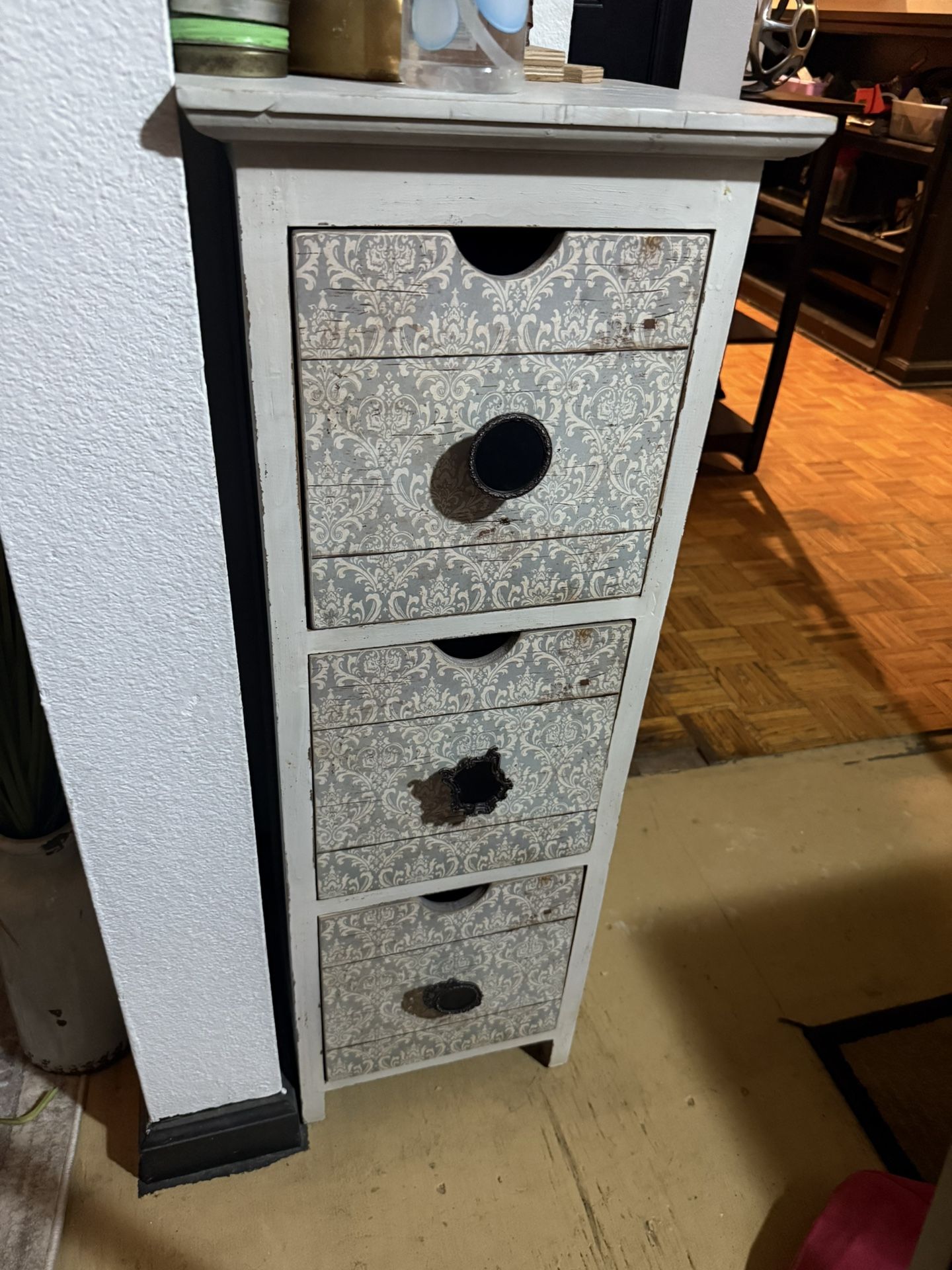 Vintage Metal Painted Cabinet