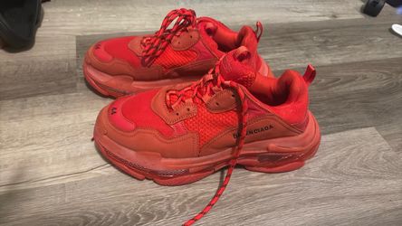 Balenciaga Triple S Red Sneakers (need gone asap)