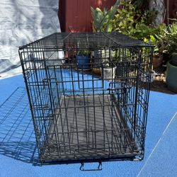 You & Me Wire Crate 30" L x 19" W x 21" H 2-Door Folding Pet Crate