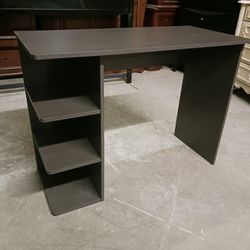 Small Gray Rustic Computer Desk