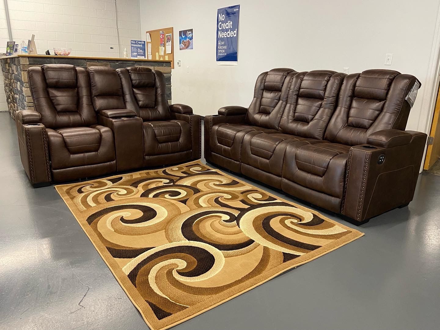 2pc Reclining Sofa Set 