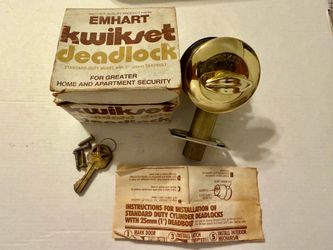 Vintage KWIKSET Deadlock
