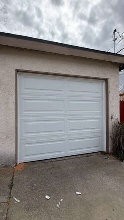 White Double Garage Door