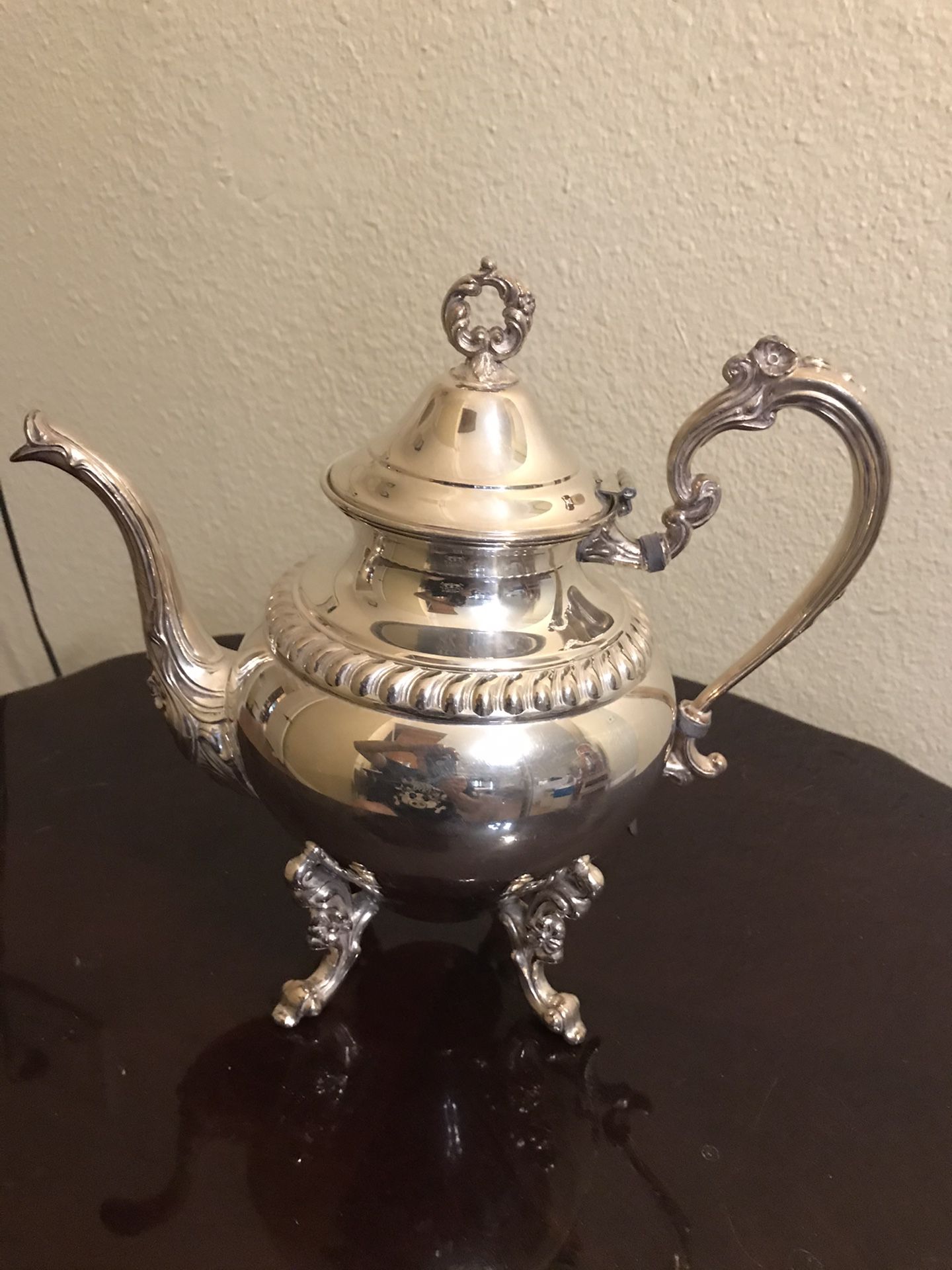 Sheridan silver on copper tea pot