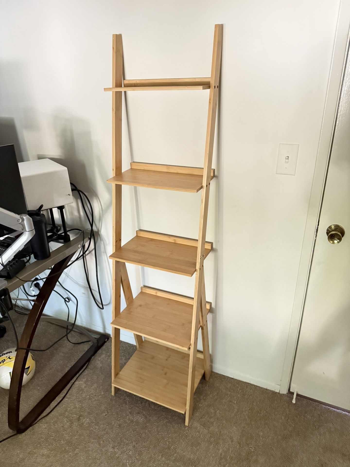 MCM Bamboo Ladder Shelf