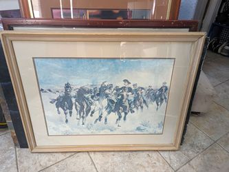 Framed Western Cavalry Print
